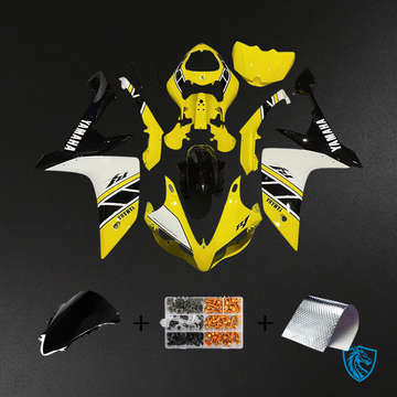 Yamaha YZF 1000 R1 (2007-2008) Black & Yellow - MERGEment Motorcycle Fairing Kit