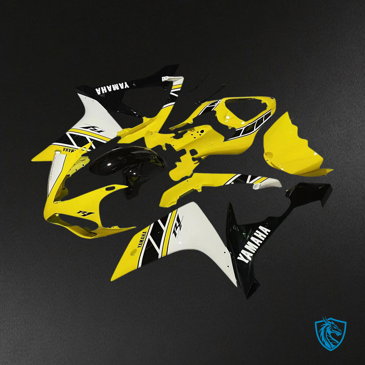 Yamaha YZF 1000 R1 (2007-2008) Black & Yellow - MERGEment Motorcycle Fairing Kit