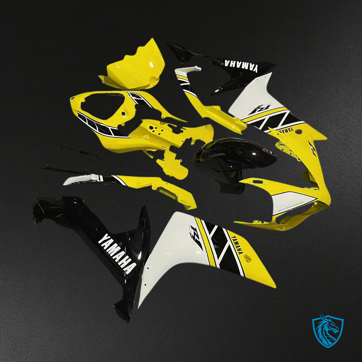 Yamaha YZF 1000 R1 (2007-2008) Black & Yellow - MERGEment Motorcycle Fairing Kit