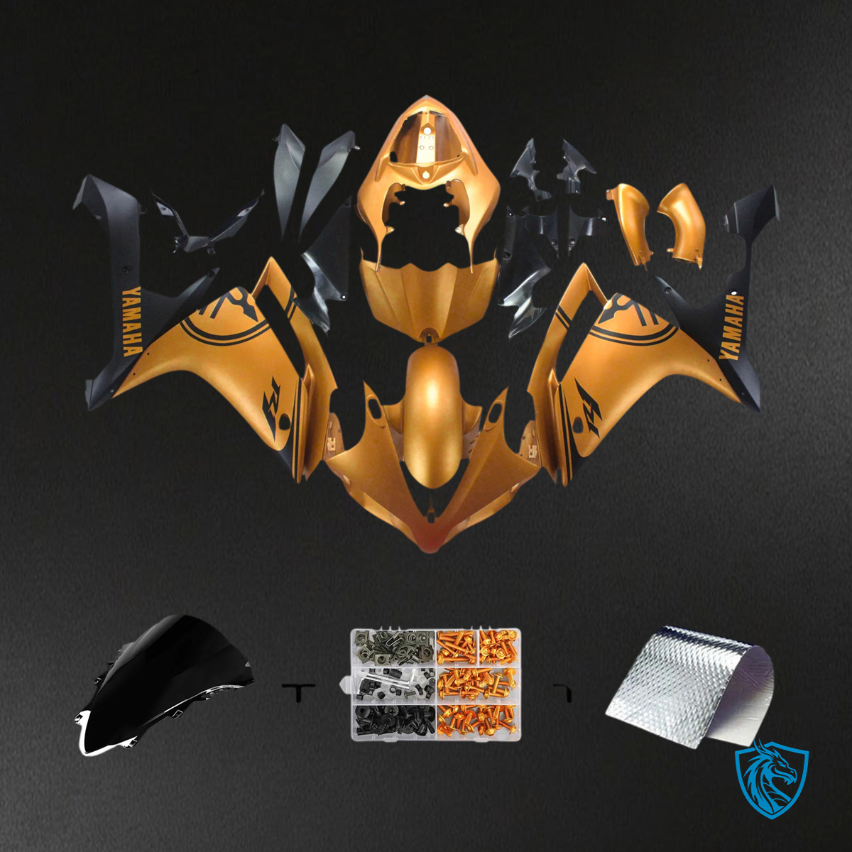 Yamaha YZF 1000 R1 (2007-2008) Gold - Custom ABS Fairing Set