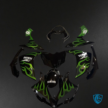 Yamaha YZF 1000 R1 (2007-2008) Green & Black – Fairing Kit | ABS MERGEment Bodywork