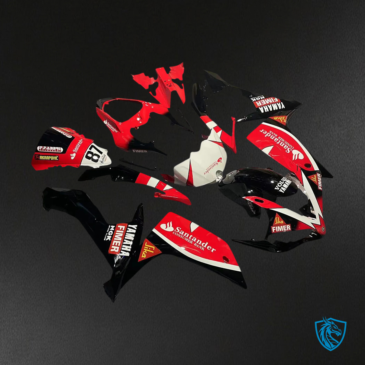 Yamaha YZF 1000 R1 (2007-2008) Red & Black – MERGEment Motorcycle Fairing Kit