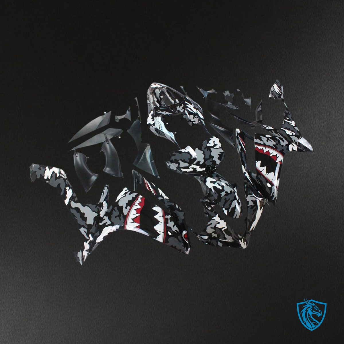 Yamaha YZF 1000 R1 (2007-2008) Shark Design - Custom ABS Fairing Set