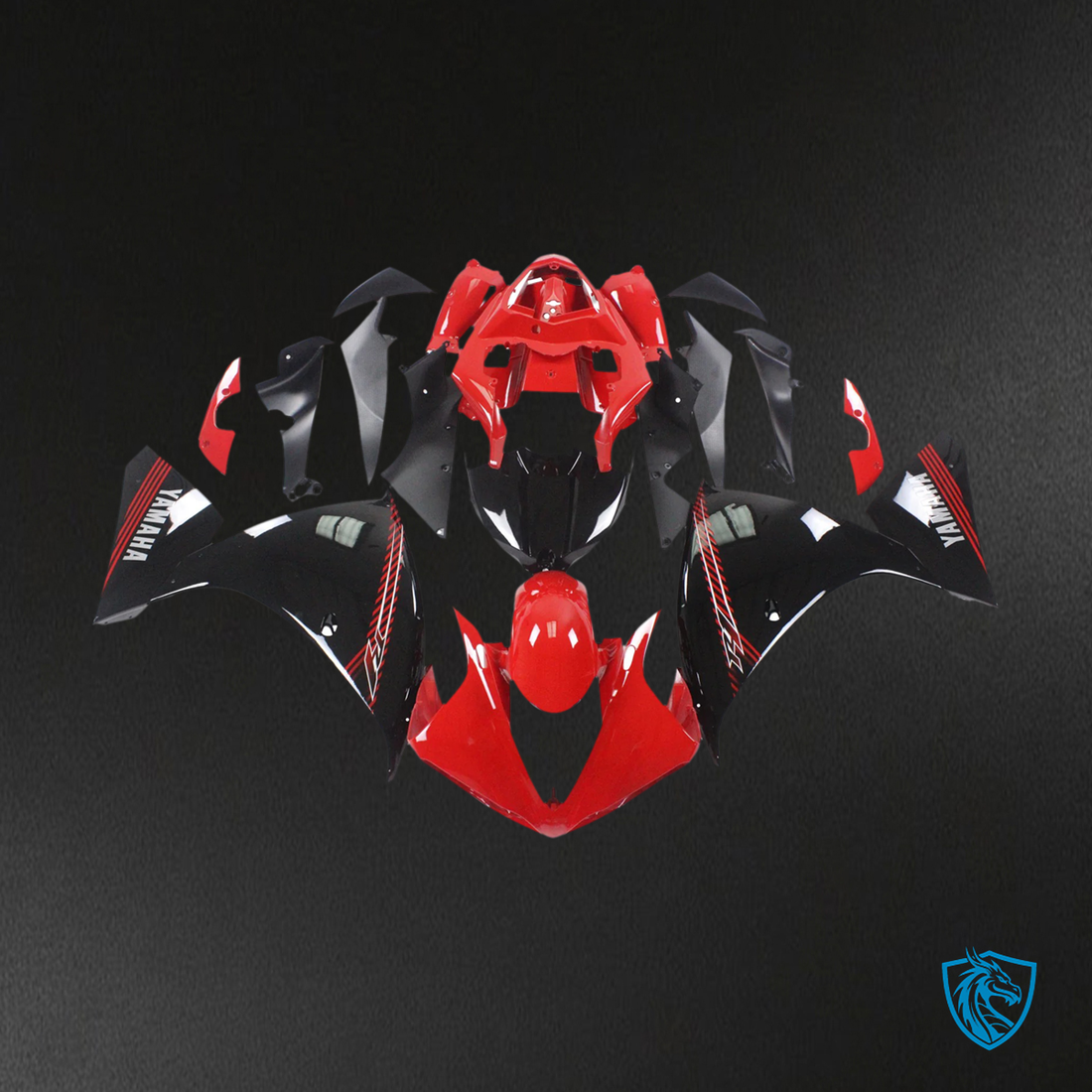 Yamaha YZF 1000 R1 (2009-2011) Red & Black - MERGEment Motorcycle Fairing Kit