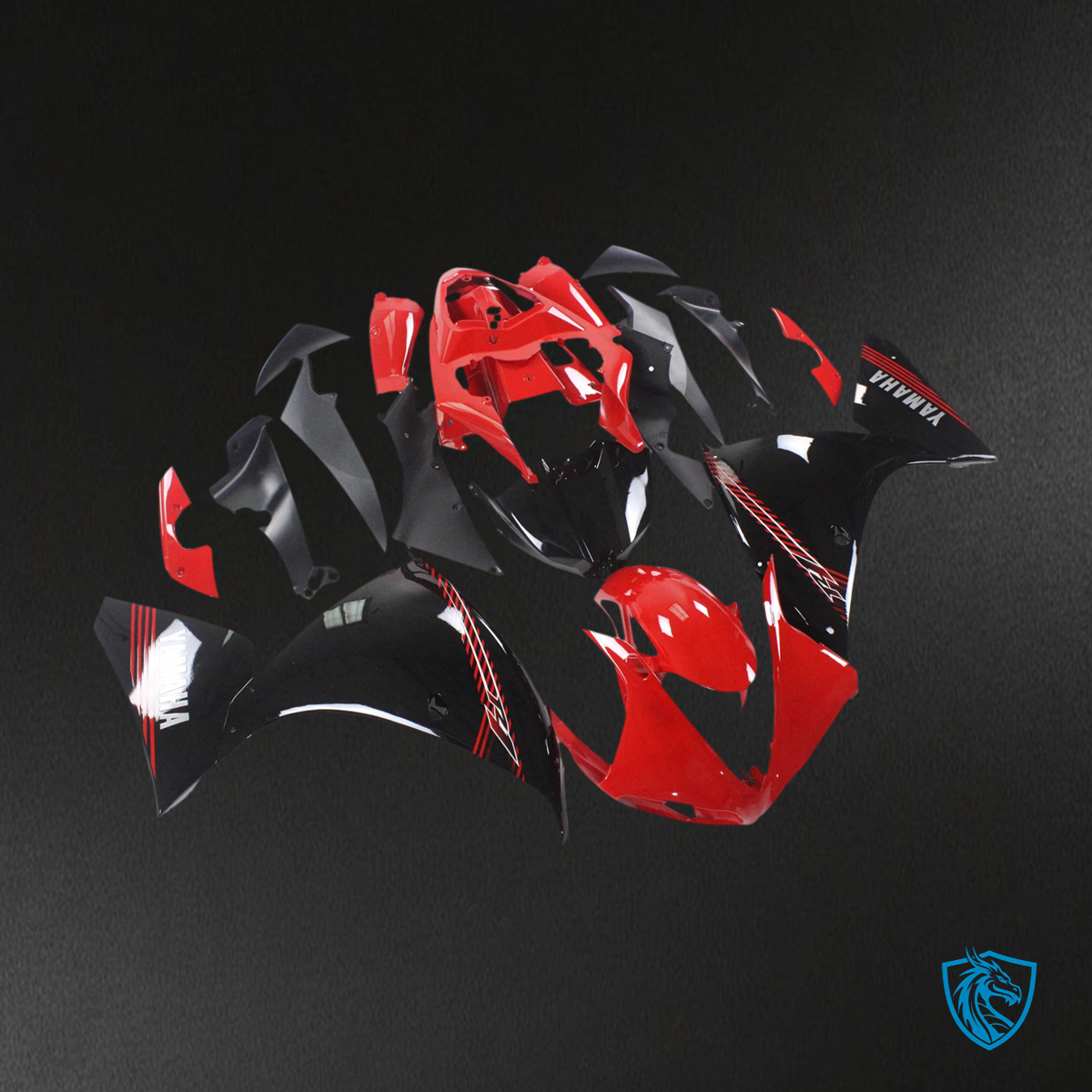 Yamaha YZF 1000 R1 (2009-2011) Red & Black - MERGEment Motorcycle Fairing Kit