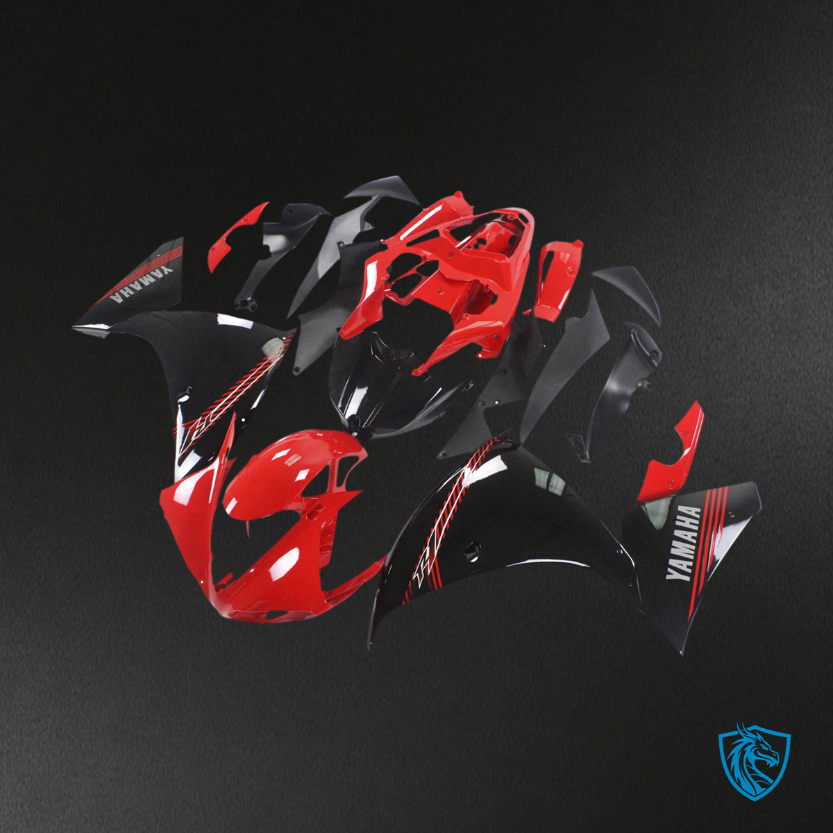 Yamaha YZF 1000 R1 (2009-2011) Red & Black - MERGEment Motorcycle Fairing Kit