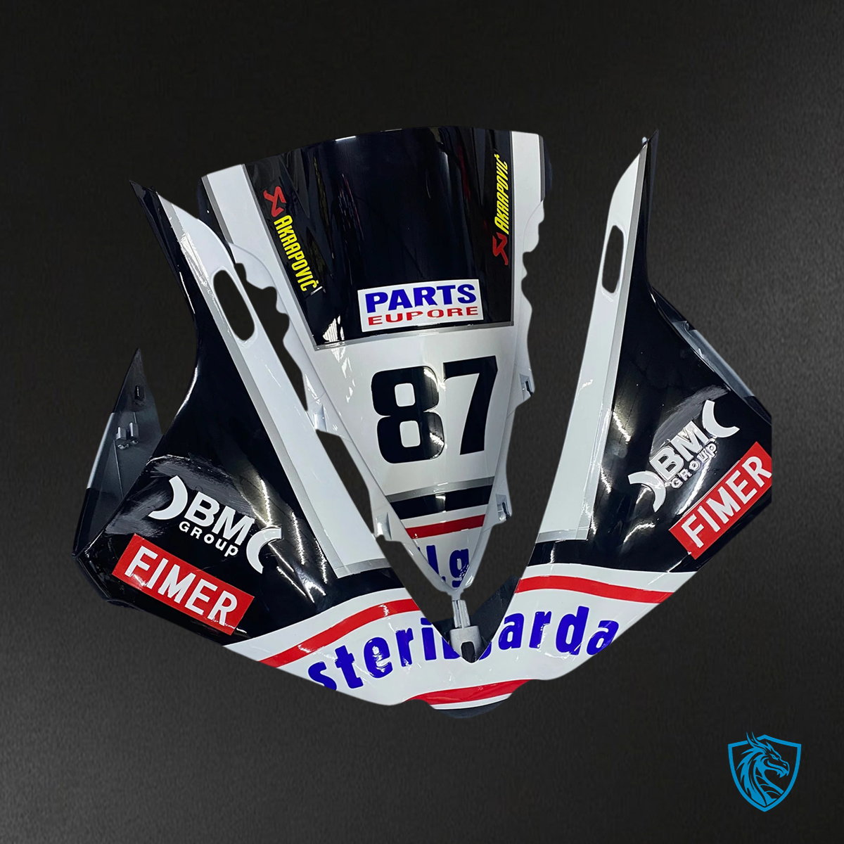 Yamaha YZF 1000 R1 (2012-2014) Black with White - Fairing Kit