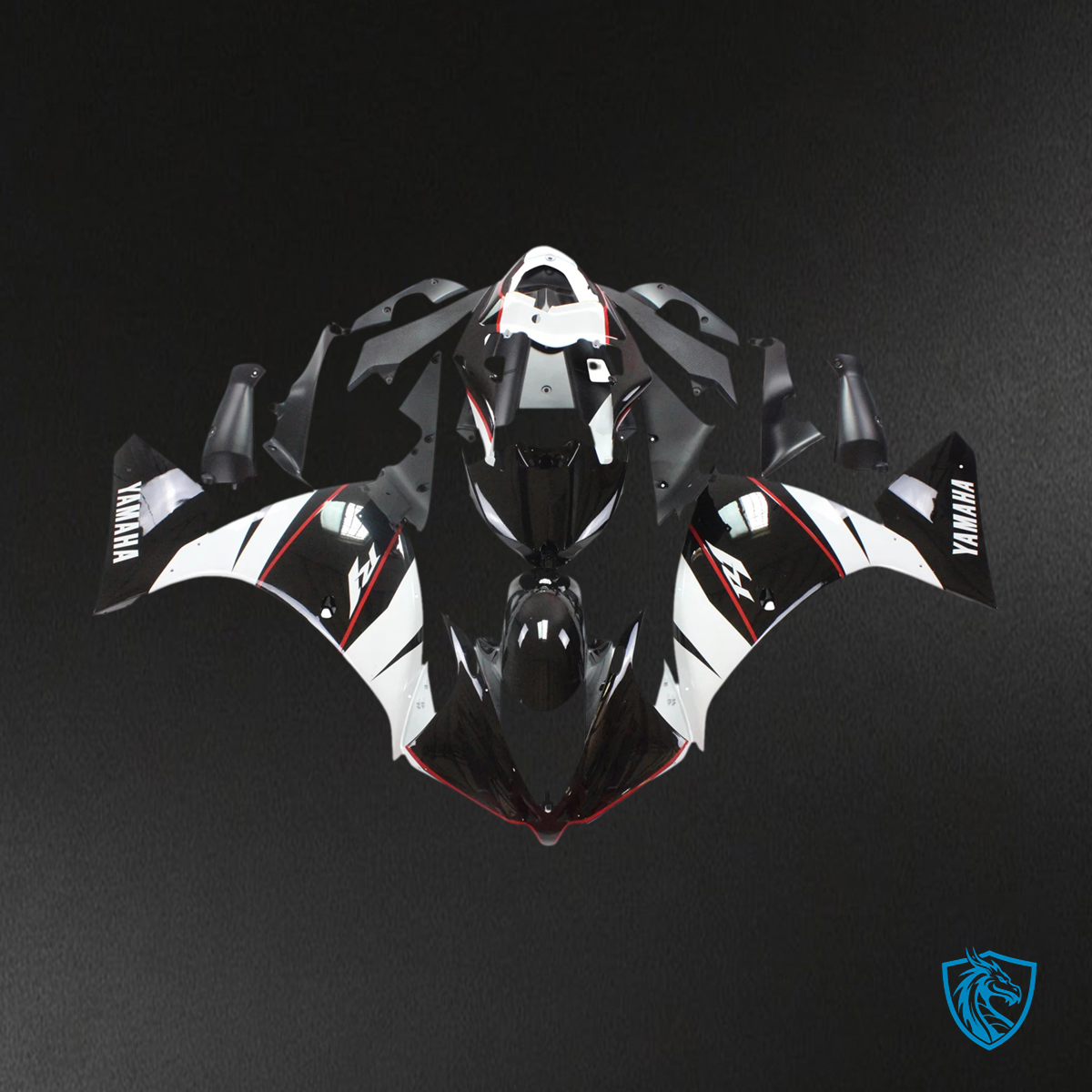 Yamaha YZF 1000 R1 (2012-2014) Black & White - Fairing Kit