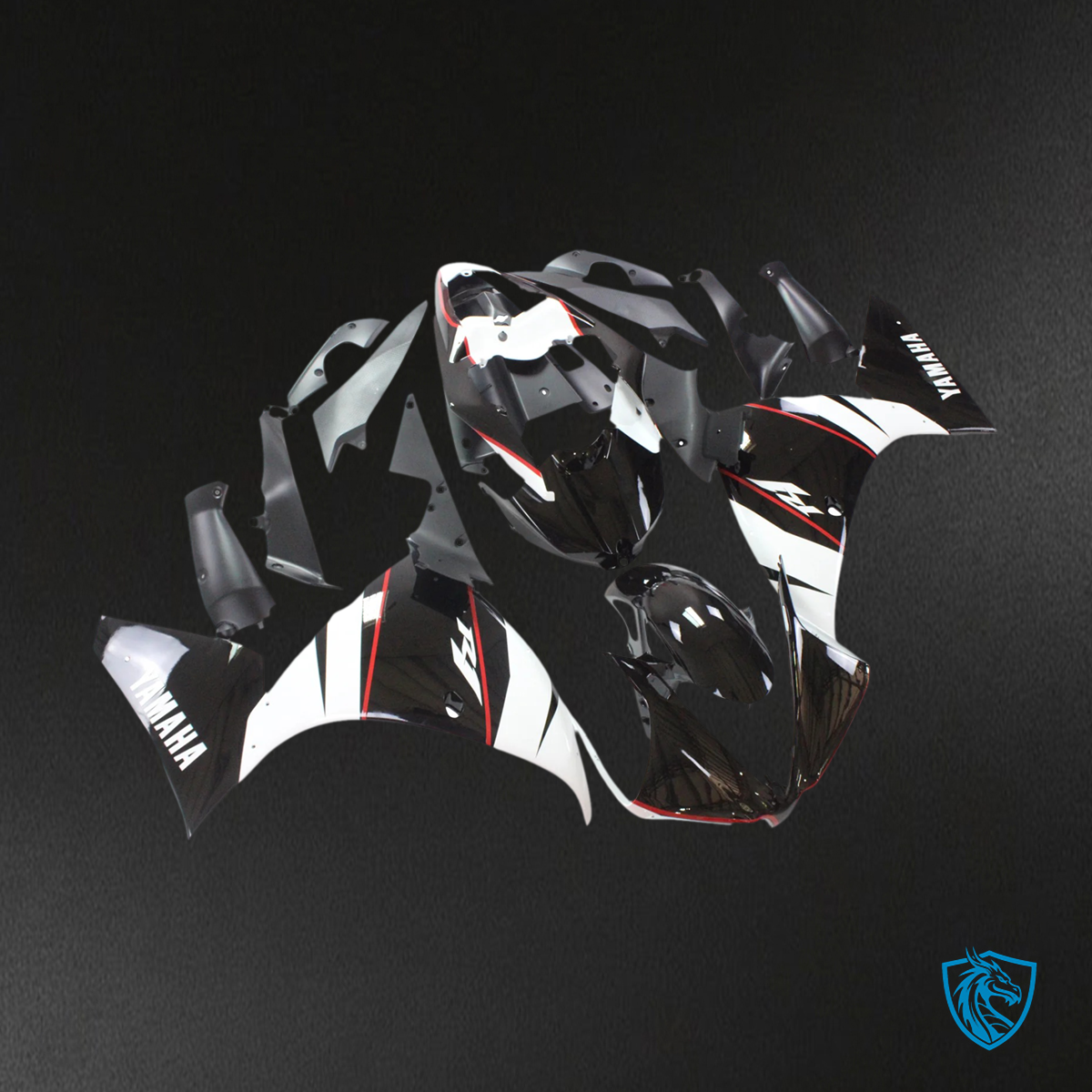 Yamaha YZF 1000 R1 (2012-2014) Black & White - Fairing Kit