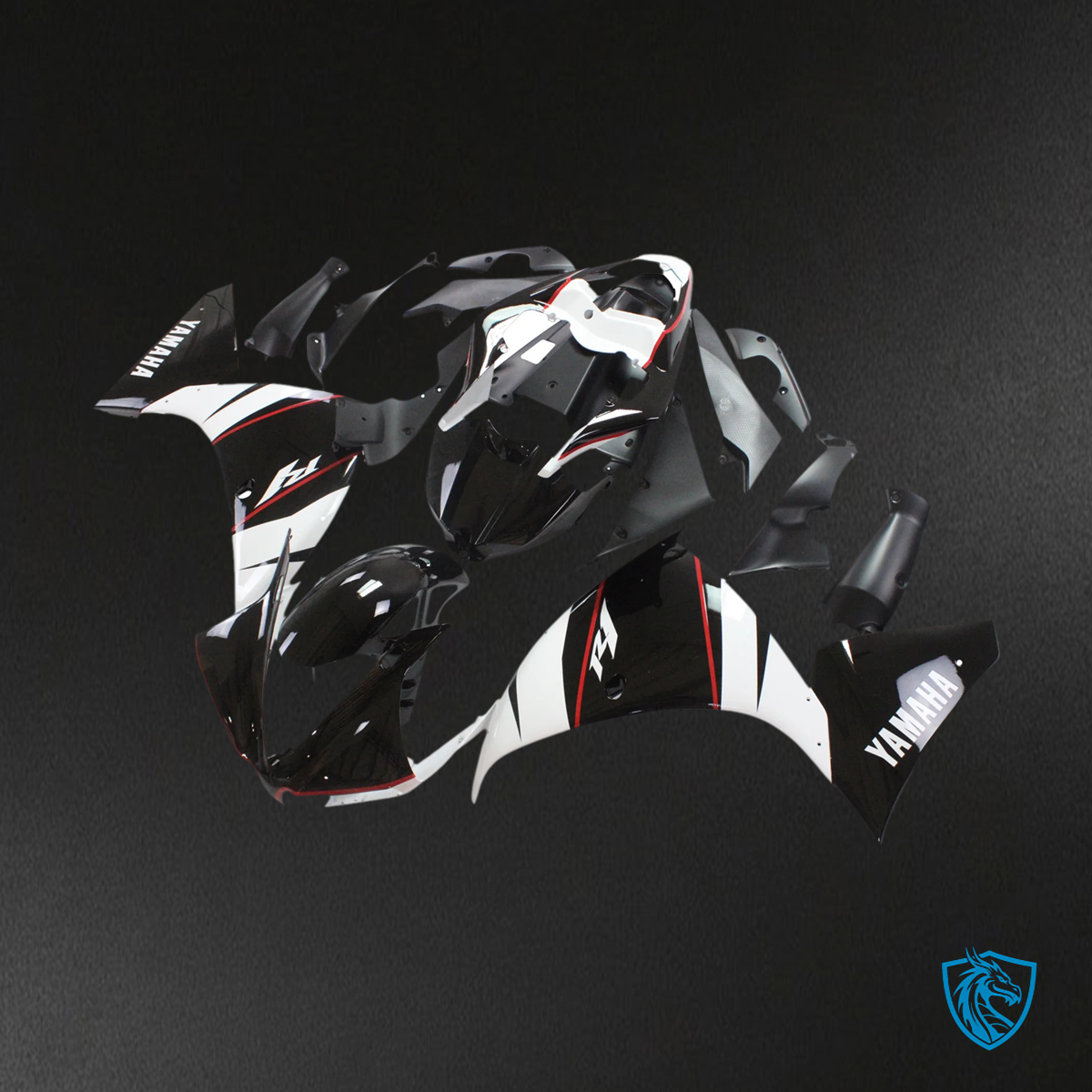 Yamaha YZF 1000 R1 (2012-2014) Black & White - Fairing Kit