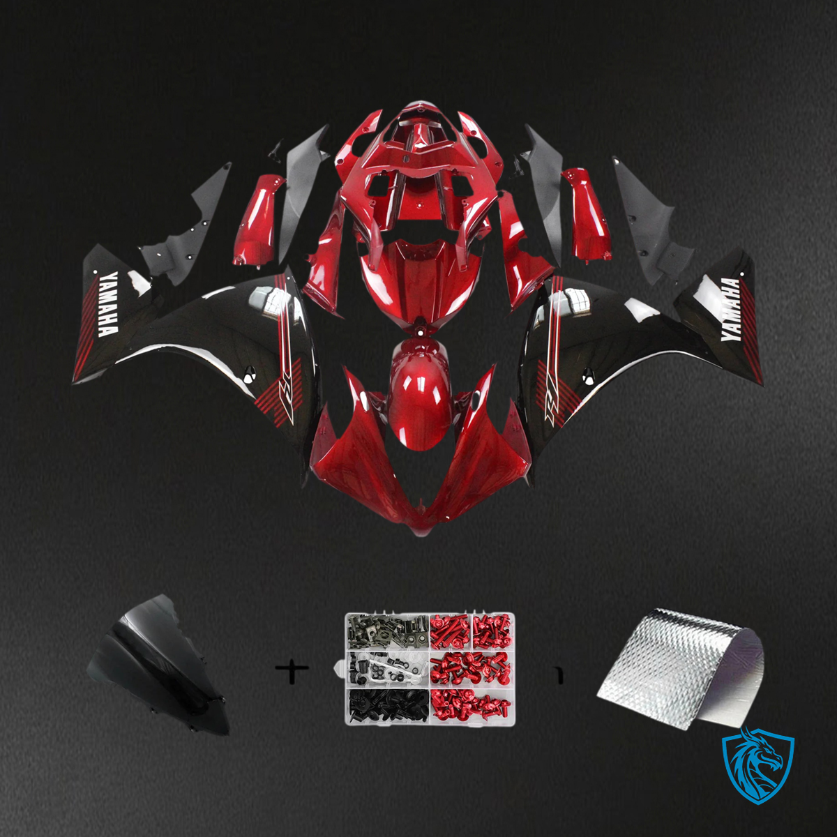 Yamaha YZF 1000 R1 (2012-2014) Red & Black - Fairing Kit