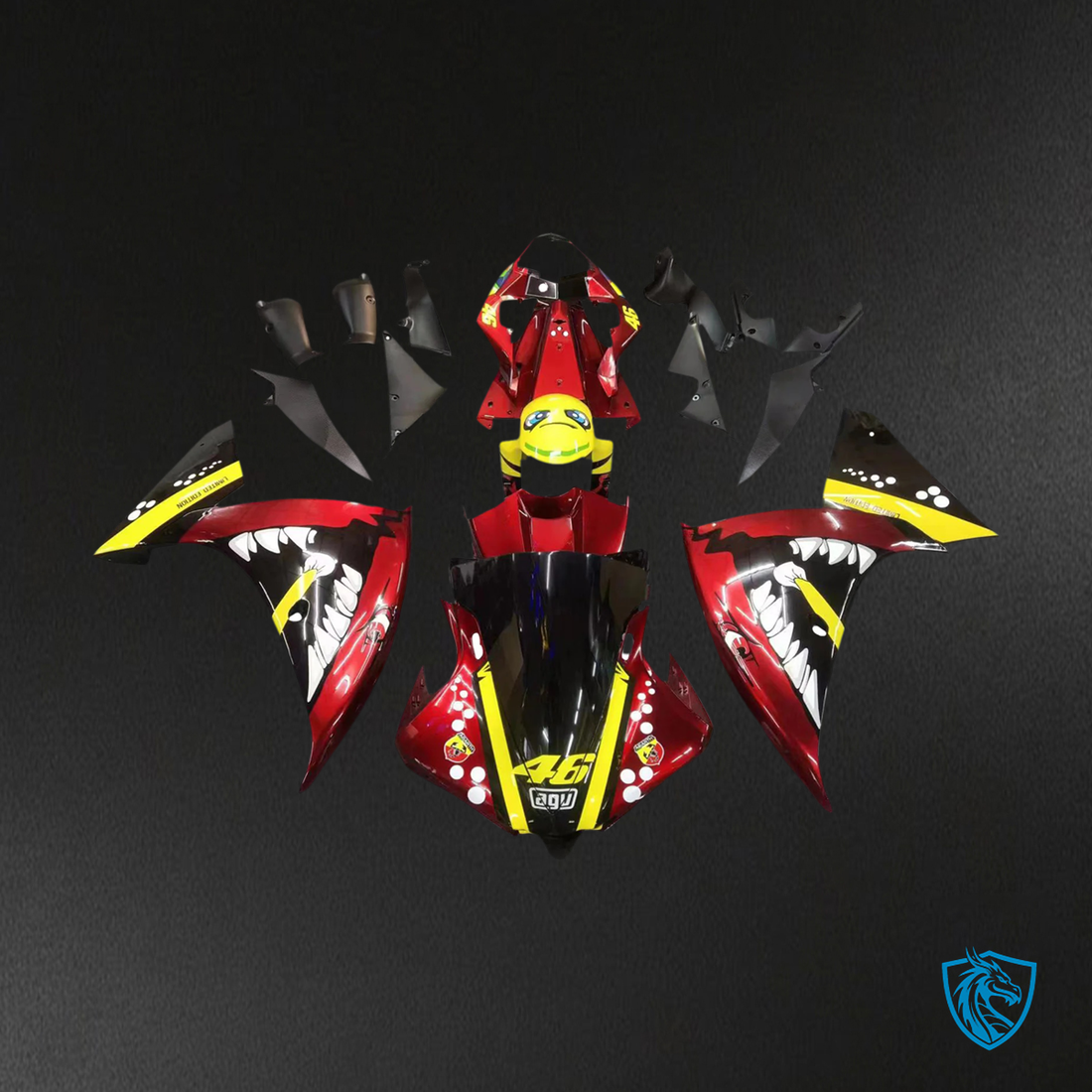 Yamaha YZF 1000 R1 (2012-2014) Red & Yellow - Fairing Kit