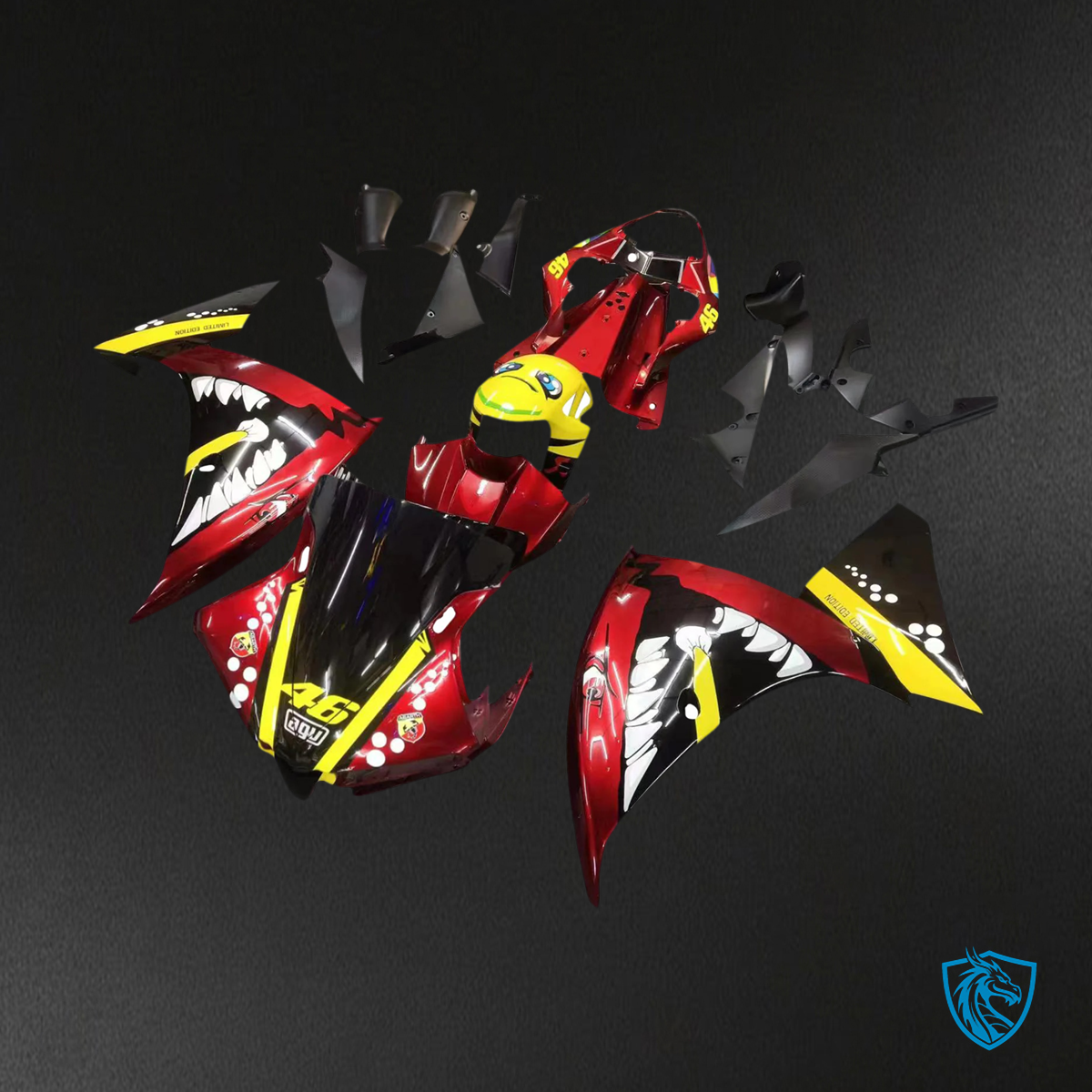 Yamaha YZF 1000 R1 (2012-2014) Red & Yellow - Fairing Kit