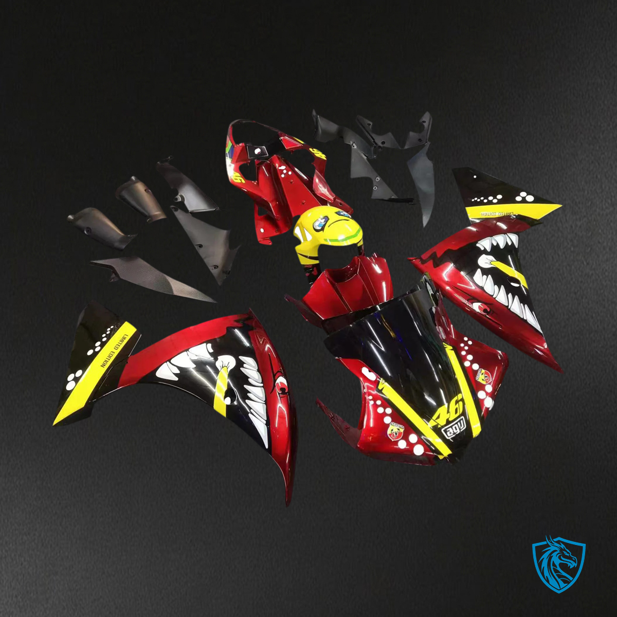 Yamaha YZF 1000 R1 (2012-2014) Red & Yellow - Fairing Kit