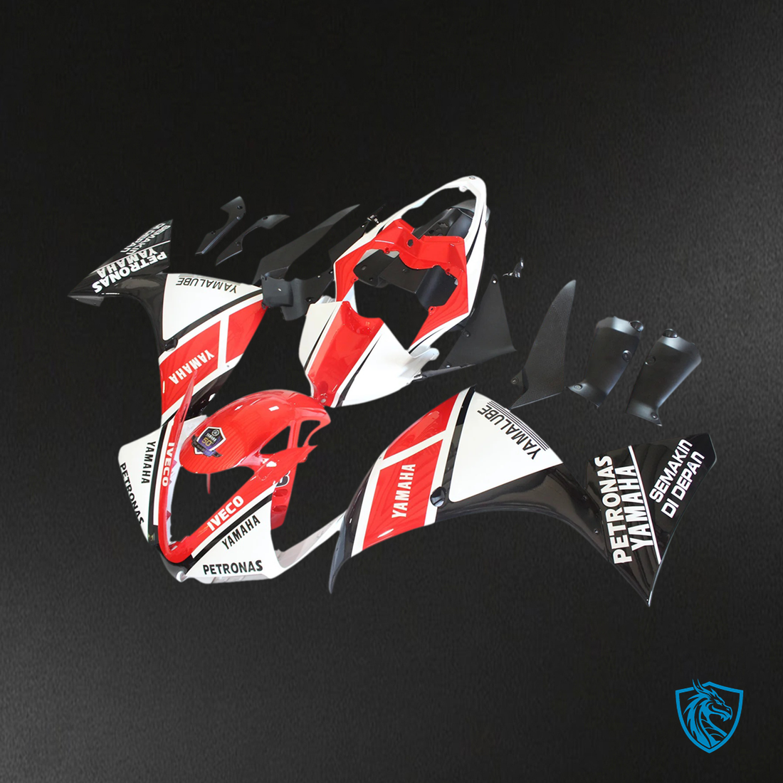 Yamaha YZF 1000 R1 (2012-2014) White & Red - Fairing Kit
