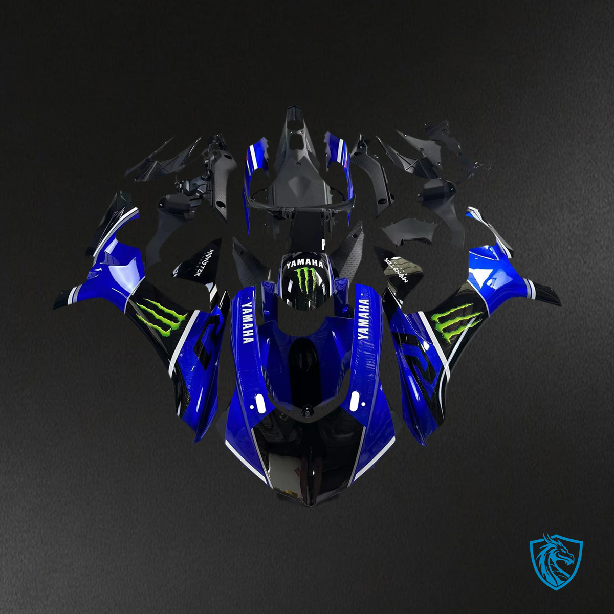 Yamaha YZF 1000 R1 (2015-2019) Blue & Black - Custom ABS Fairing Set