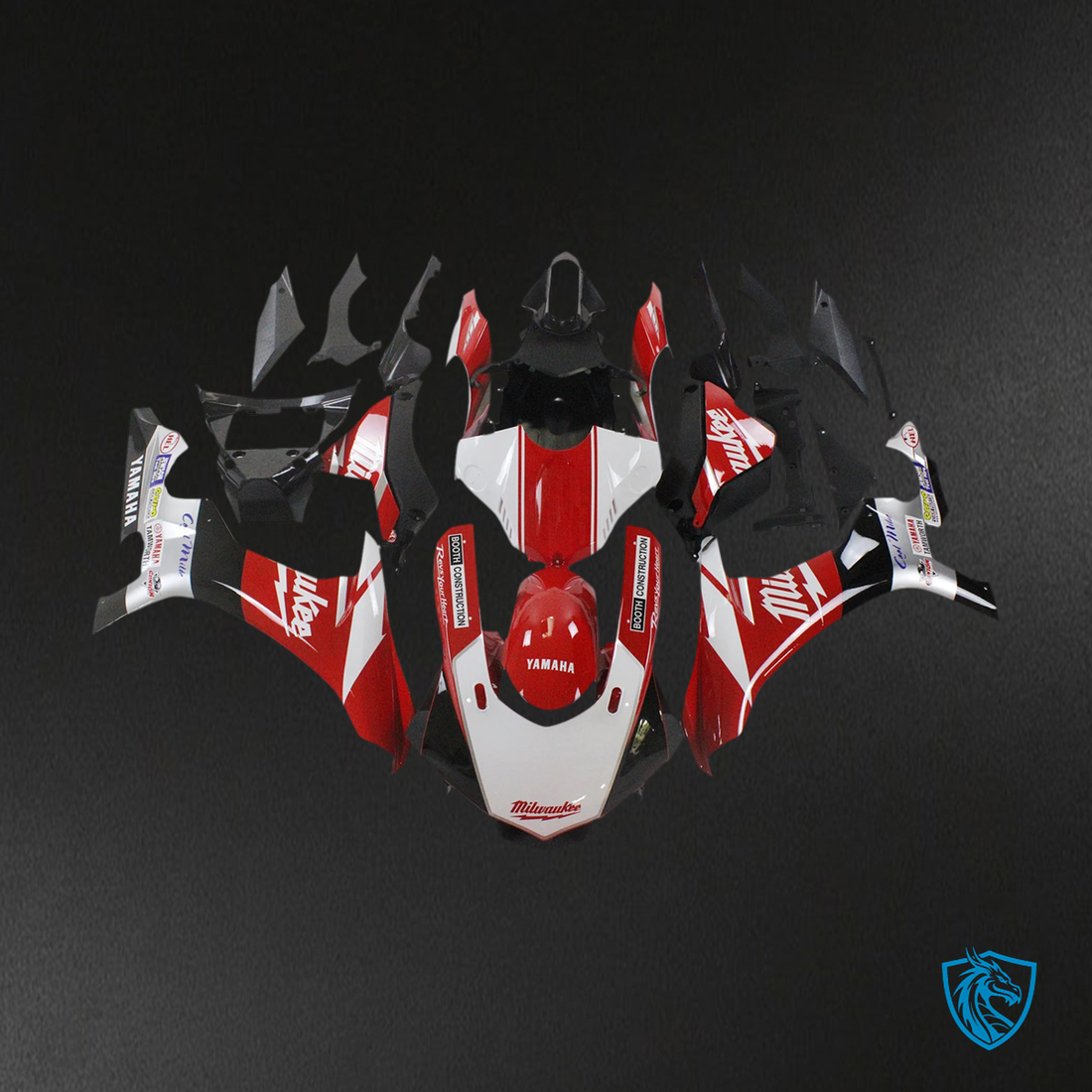 Yamaha YZF 1000 R1 (2015-2019) Red & Black - MERGEment Motorcycle Fairing Kit