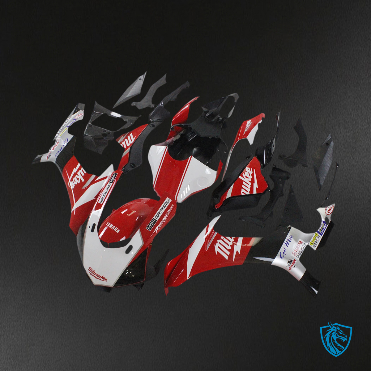 Yamaha YZF 1000 R1 (2015-2019) Red & Black - MERGEment Motorcycle Fairing Kit
