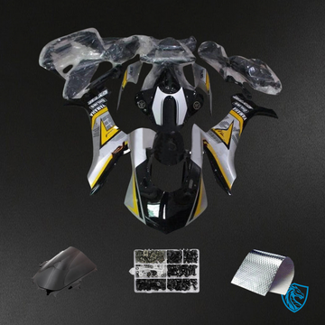 Yamaha YZF 1000 R1 (2015-2019) Silver & Yellow - Custom ABS Fairing Set