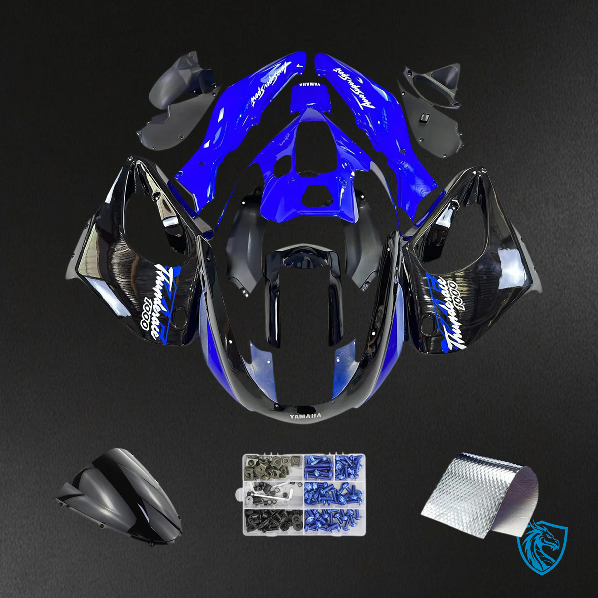 Yamaha YZF1000R (1997-2007) Thunderace Blue & Black - Replacement Motorcycle Fairings Kit