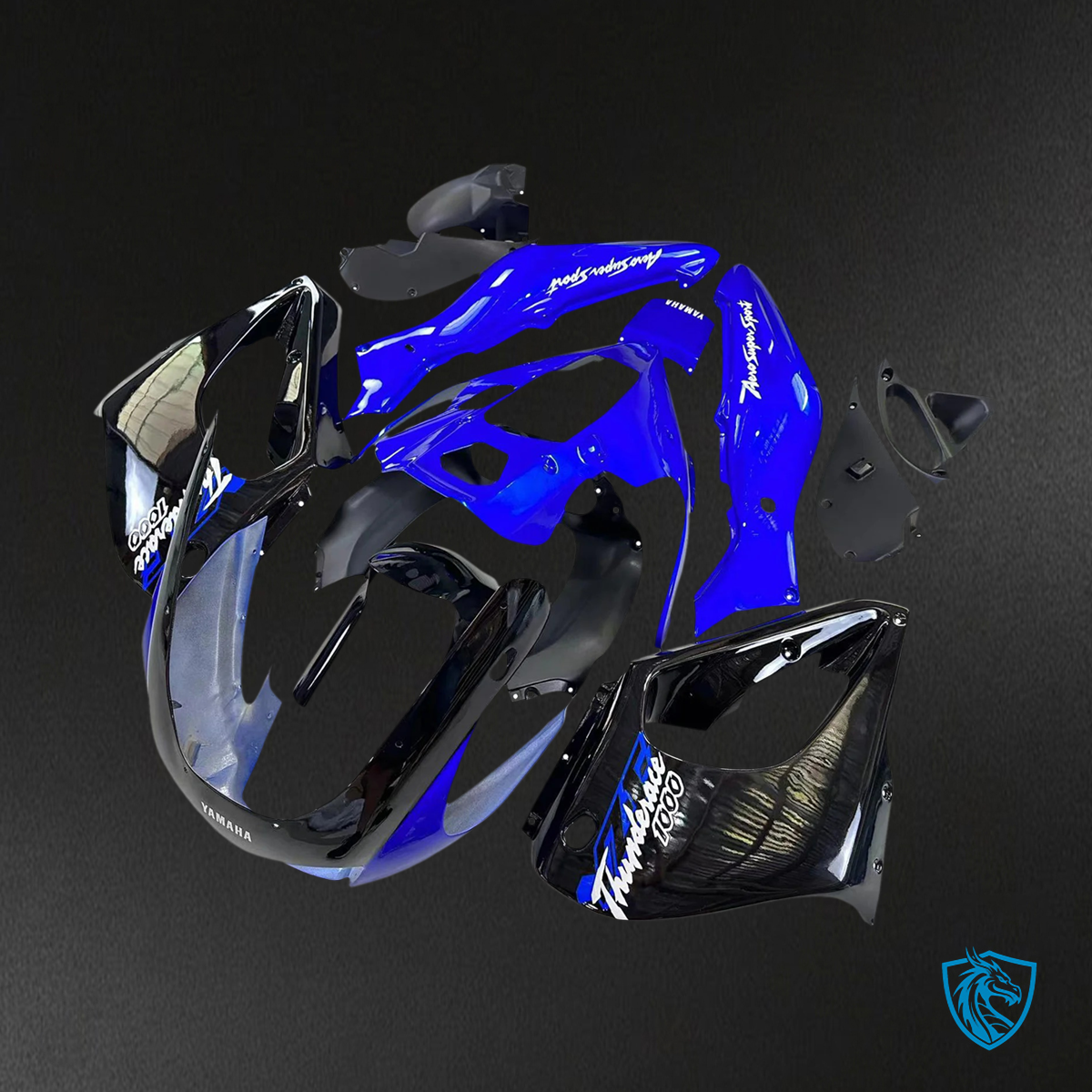 Yamaha YZF1000R (1997-2007) Thunderace Blue & Black - Replacement Motorcycle Fairings Kit
