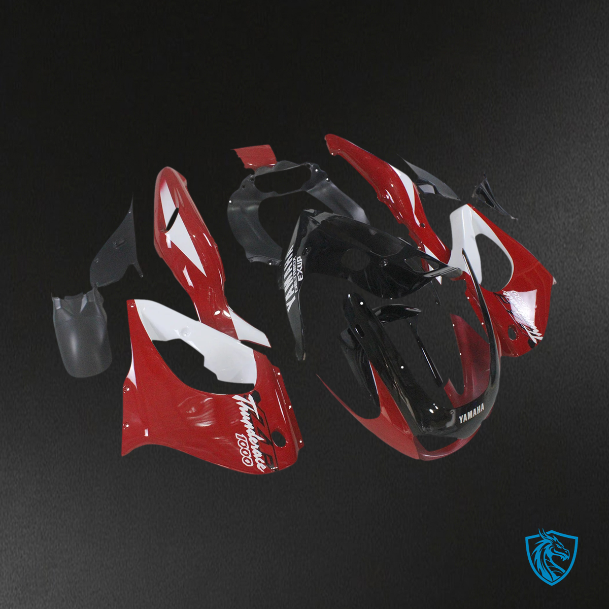 Yamaha YZF1000R (1997-2007) Thunderace Red & Black Style 1 - Custom ABS Fairing Set
