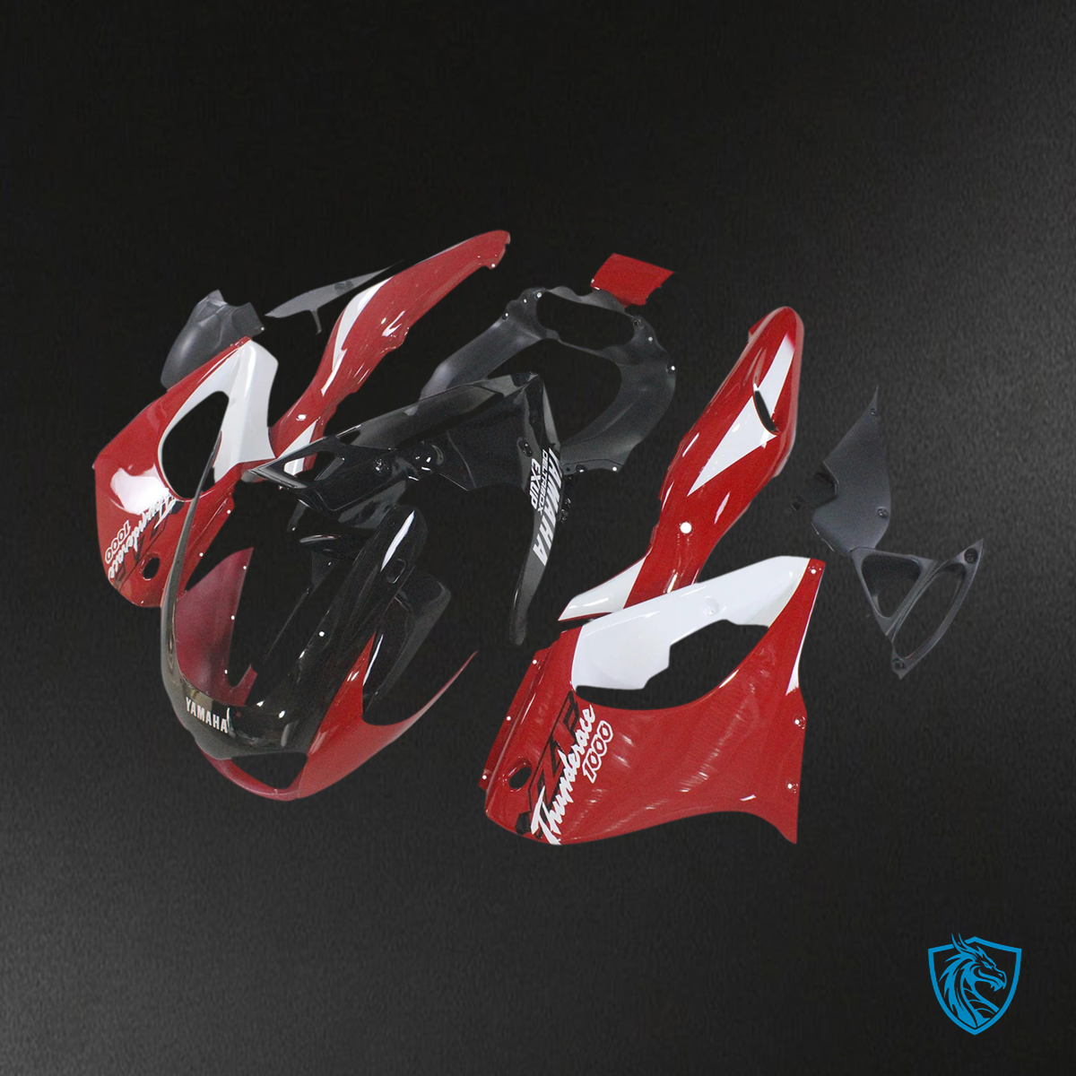 Yamaha YZF1000R (1997-2007) Thunderace Red & Black Style 1 - Custom ABS Fairing Set