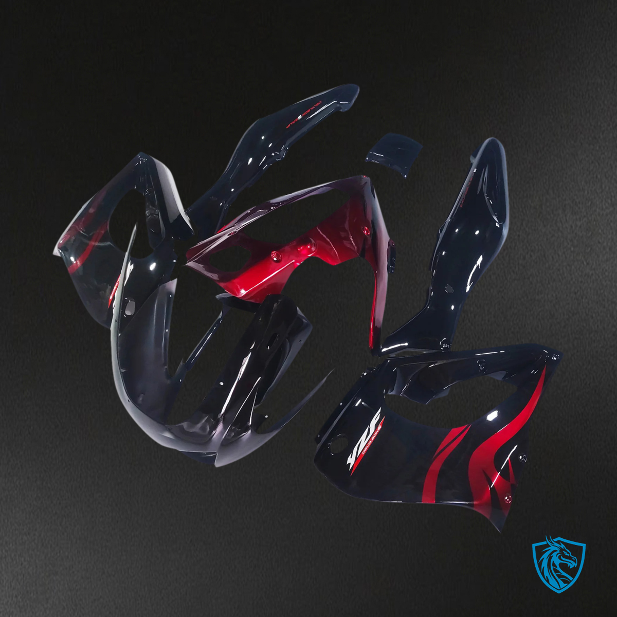 Yamaha YZF1000R (1997-2007) Thunderace Red & Black Style 2 Fairing Kit | ABS Bodywork