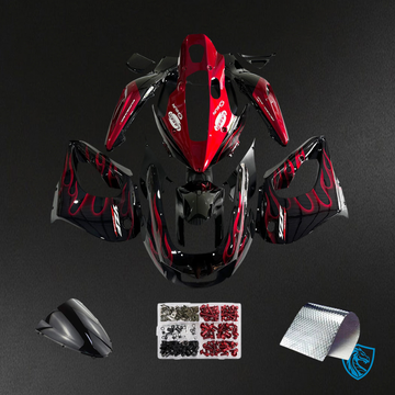 Yamaha YZF1000R (1997-2007) Thunderace Red & Black Style 4 - Replacement Motorcycle Fairings Kit