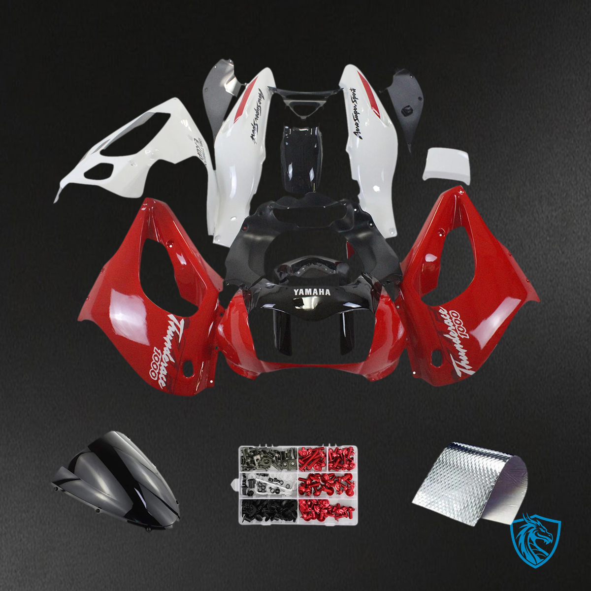 Yamaha YZF1000R (1997-2007) Thunderace Red & Black Style 5 - Custom ABS Fairing Set