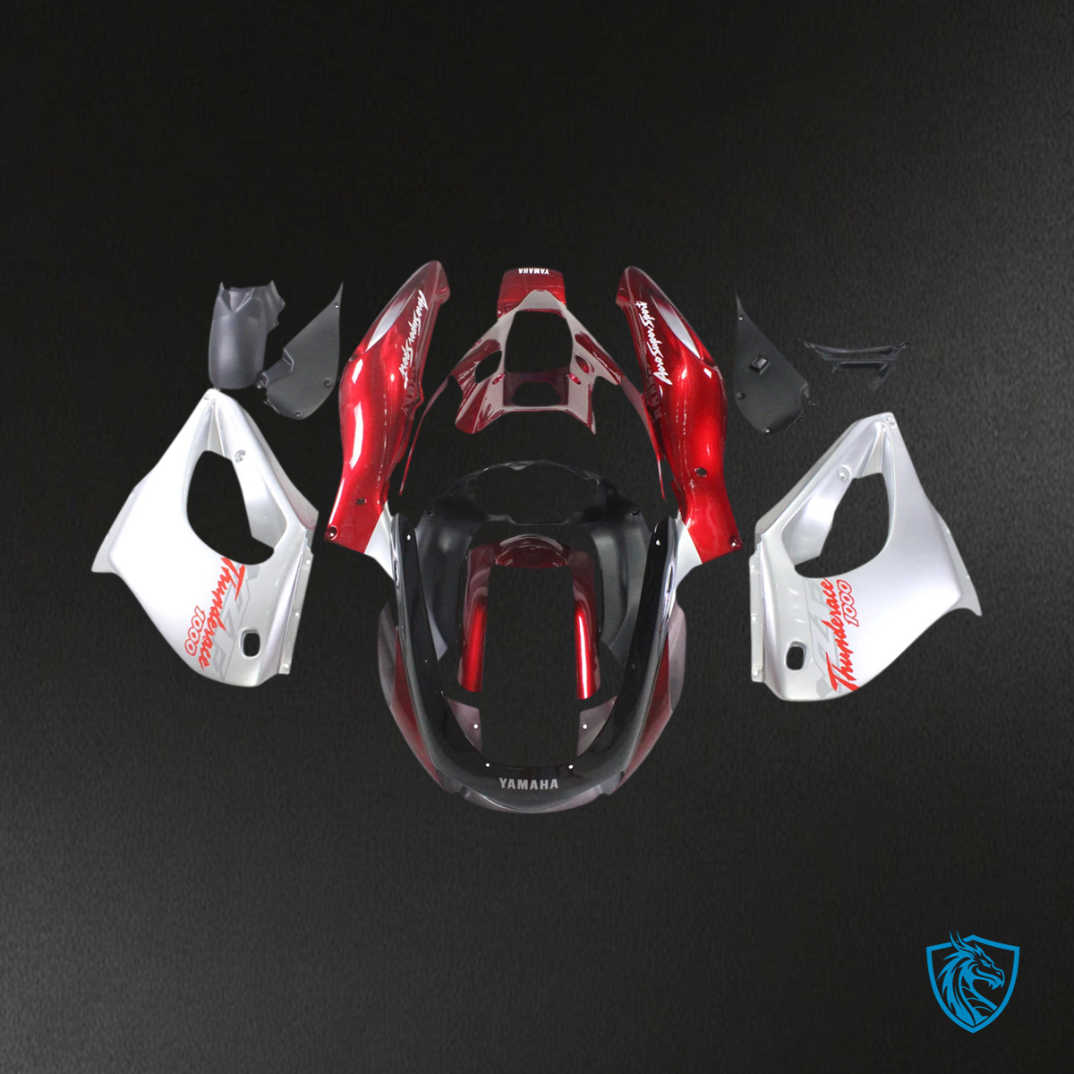 Yamaha YZF1000R (1997-2007) Thunderace Red & Silver Style 1 Fairing Kit | ABS Bodywork