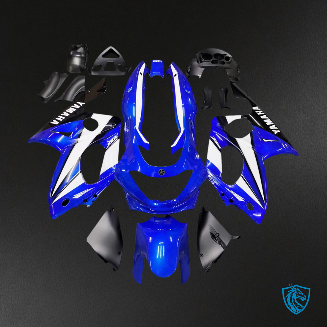 Yamaha YZF 600R (1996-2007) Thundercat Black & Blue Fairing Kit - Aftermarket ABS Bodywork