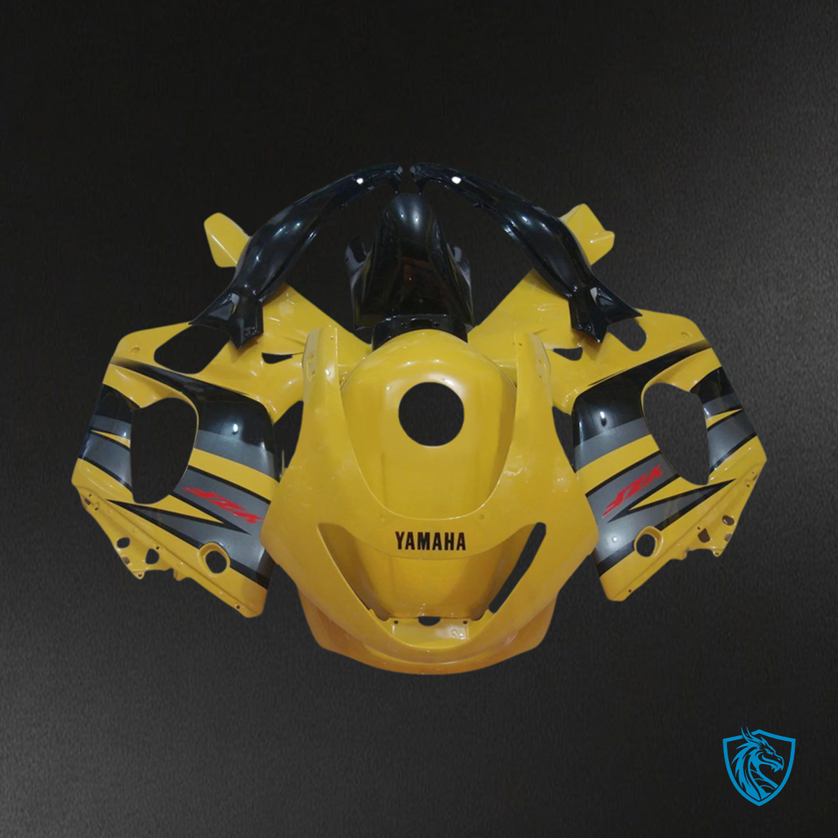 Yamaha YZF 600R (1996-2007) Thundercat Black, Gray & Yellow Fairing Kit - Aftermarket ABS Bodywork