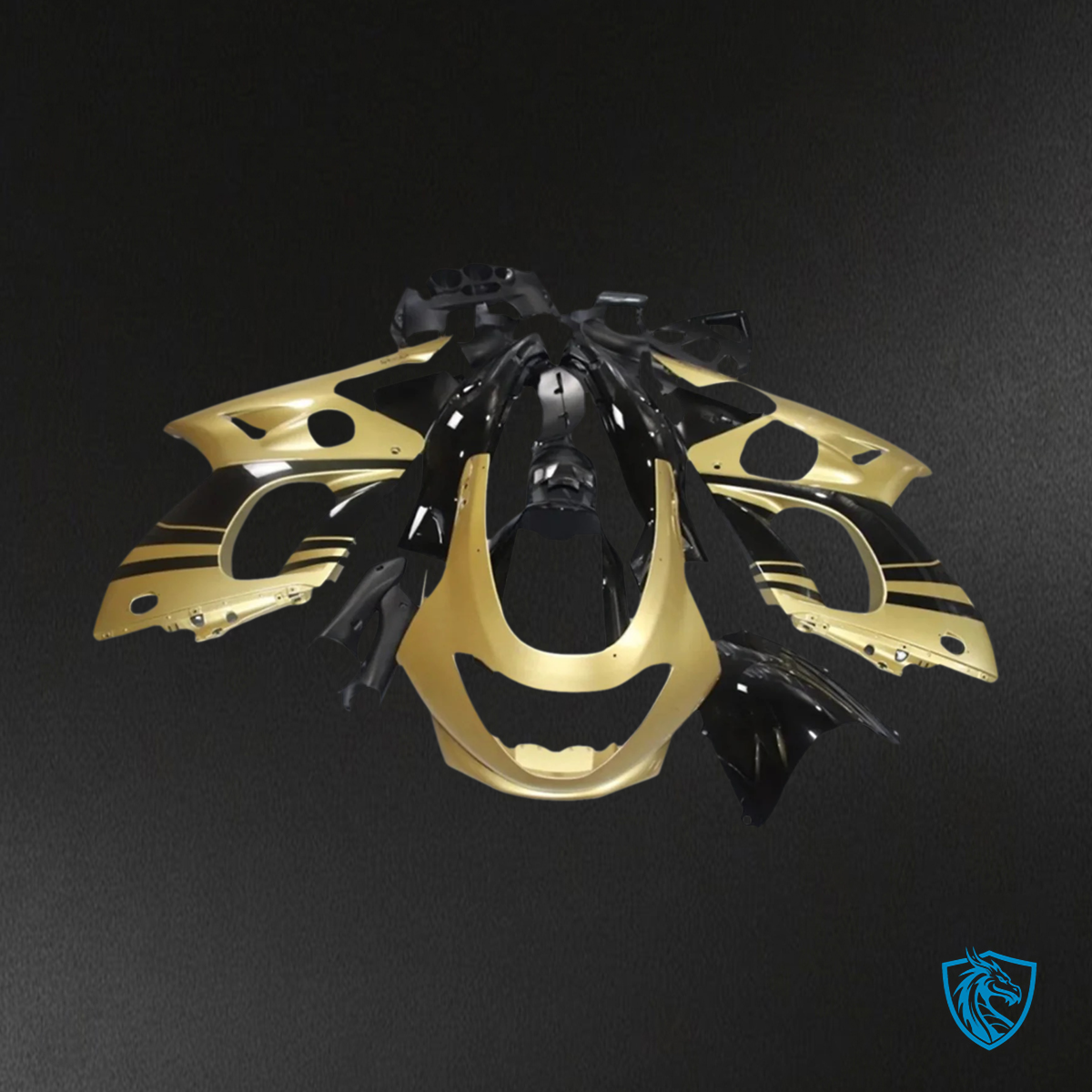 Yamaha YZF 600R (1996-2007) Thundercat Black & Light  Brown - Fairing Kit | ABS Bodywork