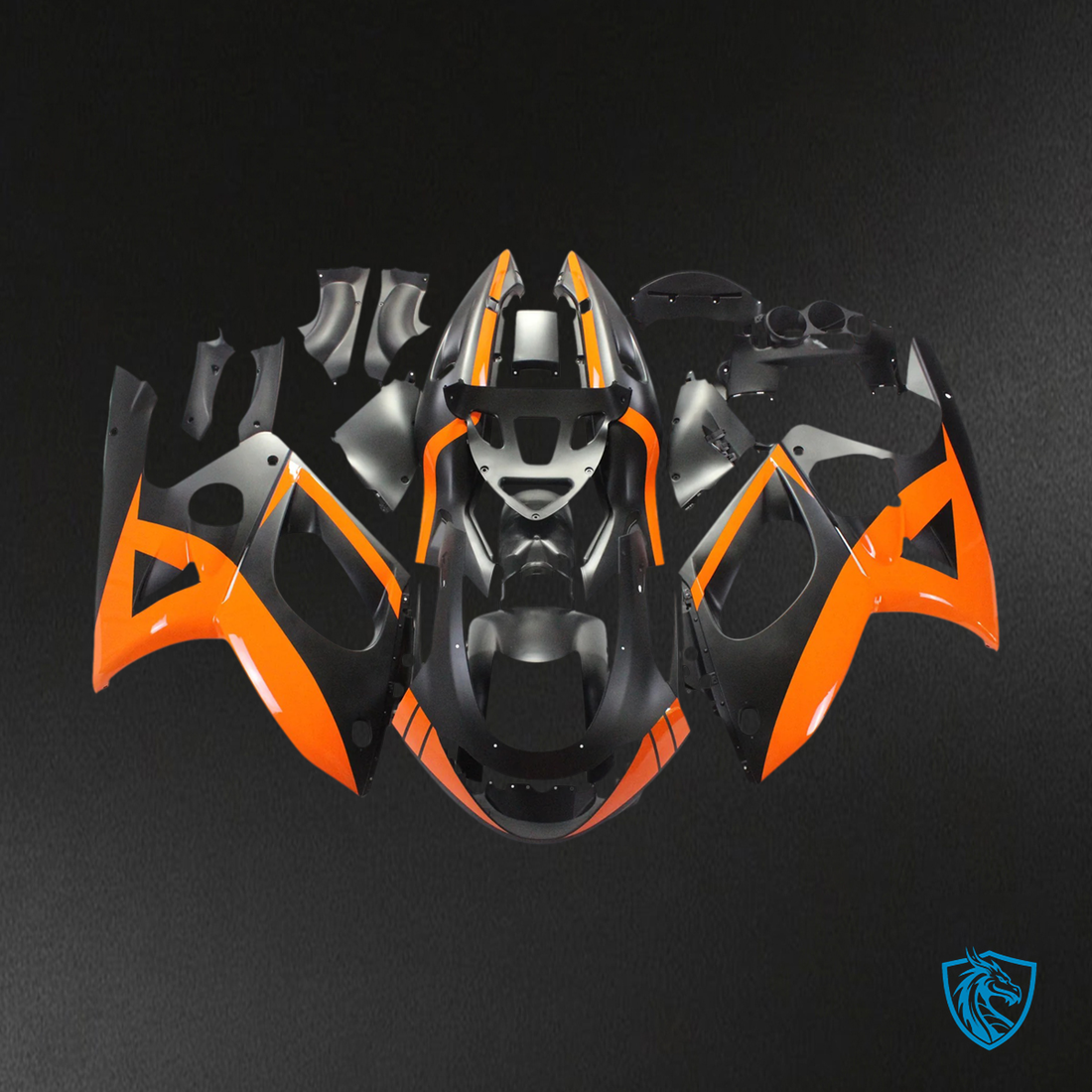 Yamaha YZF 600R (1996-2007) Thundercat Black & Orange - Custom ABS Fairing Kit