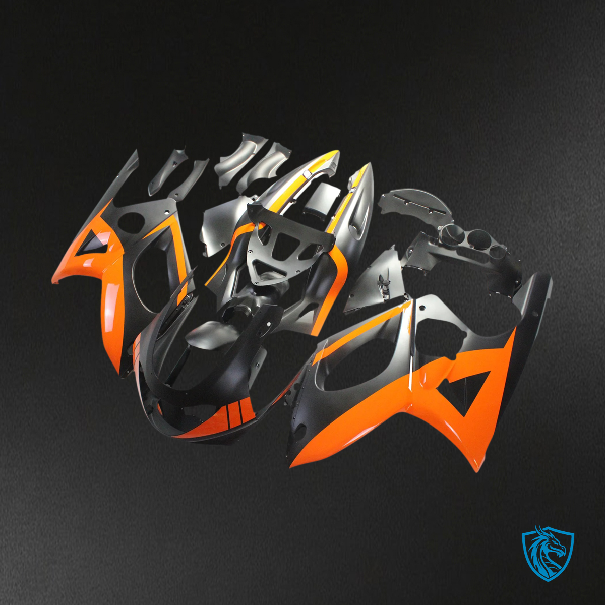 Yamaha YZF 600R (1996-2007) Thundercat Black & Orange - Custom ABS Fairing Kit