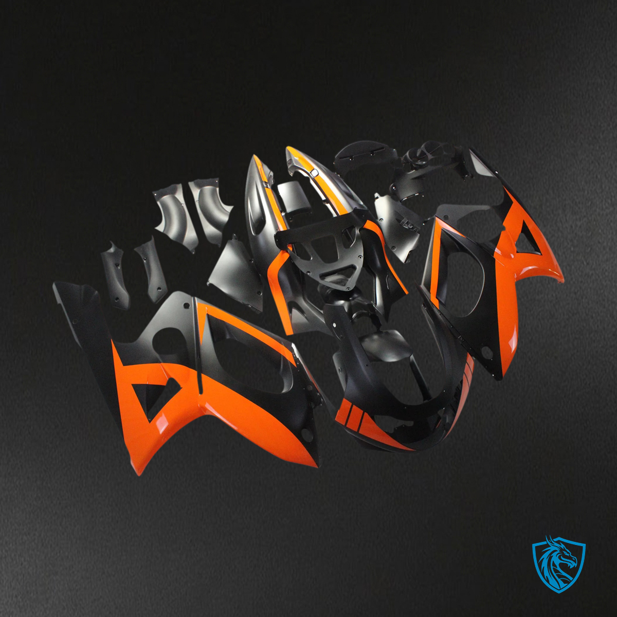 Yamaha YZF 600R (1996-2007) Thundercat Black & Orange - Custom ABS Fairing Kit