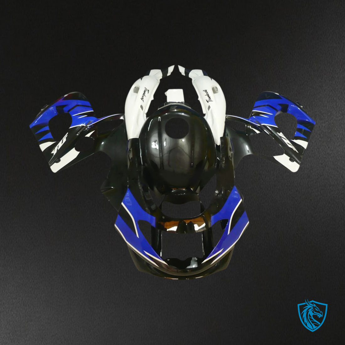 Yamaha YZF 600R (1996-2007) Thundercat Black, White & Blue - MERGEment Motorcycle Fairings Kit