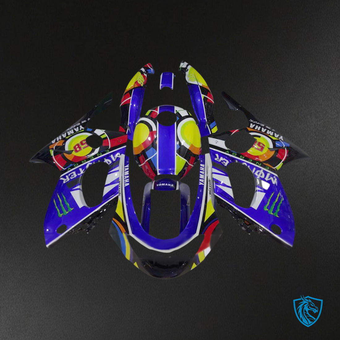 Yamaha YZF 600R (1996-2007) Thundercat Blue, Black & Yellow - Custom ABS Fairing Kit
