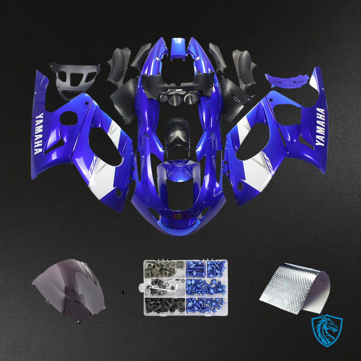 Yamaha YZF600R (1996-2007) Thundercat Blue & White - Custom ABS Fairing Kit