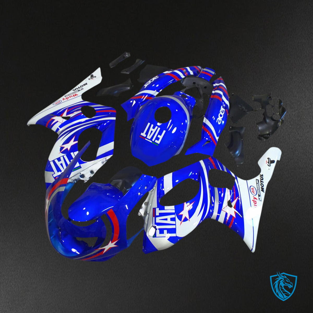Yamaha YZF 600R (1996-2007) Thundercat Blue & White Stars Fairing Kit - Aftermarket ABS Bodywork