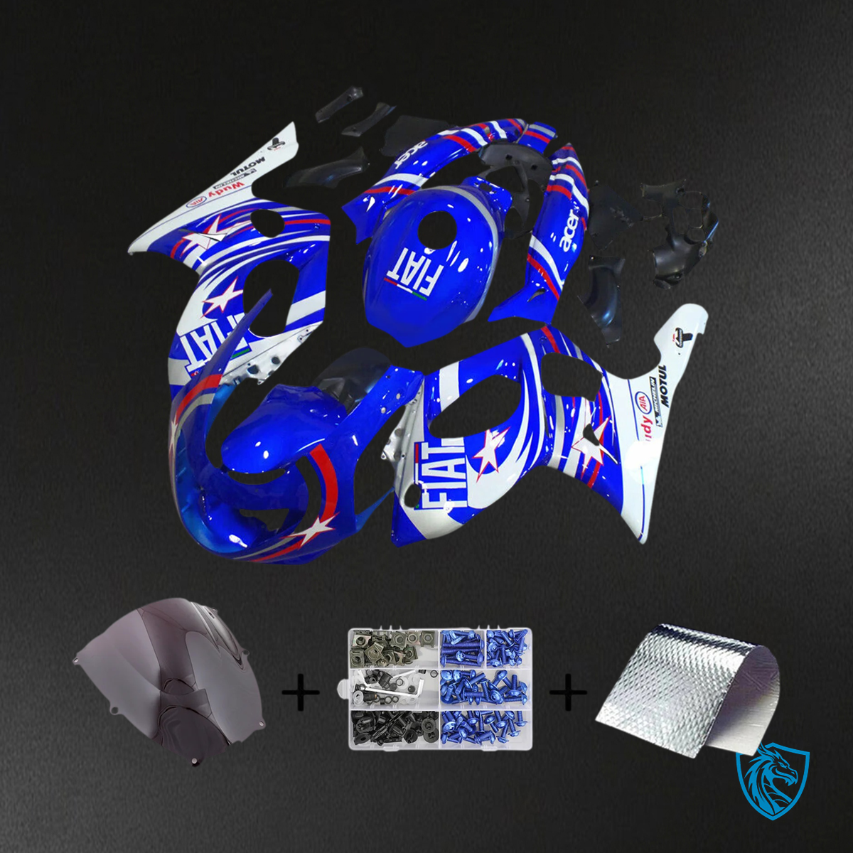 Yamaha YZF 600R (1996-2007) Thundercat Blue & White Stars Fairing Kit - Aftermarket ABS Bodywork