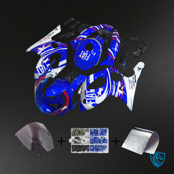 Yamaha YZF 600R (1996-2007) Thundercat Blue & White Stars Fairing Kit - Aftermarket ABS Bodywork