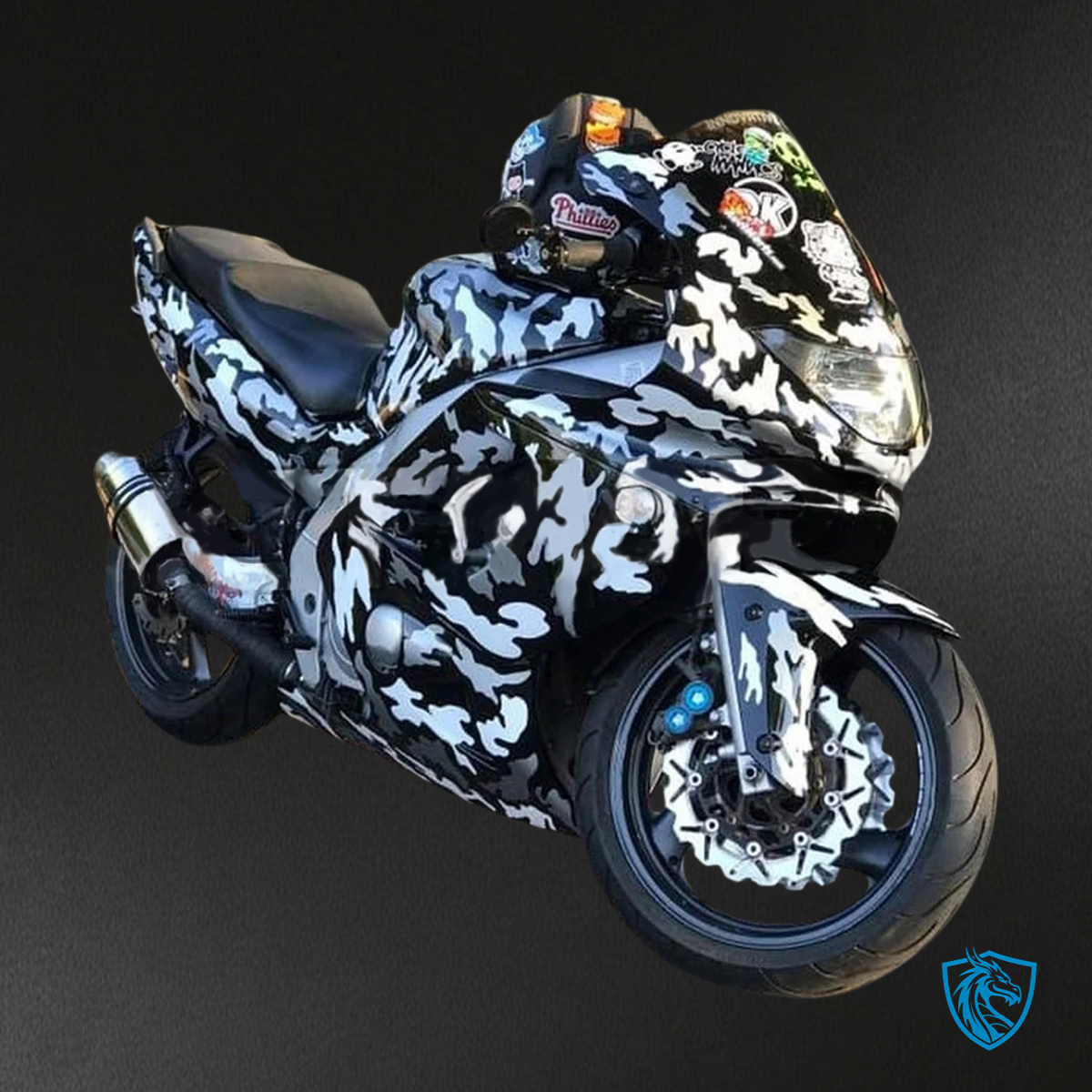 Yamaha YZF 600R (1996-2007) Thundercat black, white & grey Fairing Kit - Aftermarket ABS Bodywork