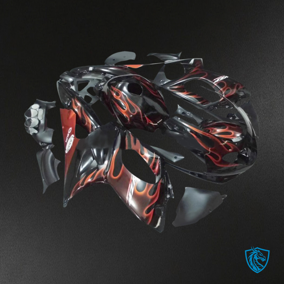 Yamaha YZF 600R (1996-2007) Thundercat Glossy Black - Custom ABS Fairing Kit