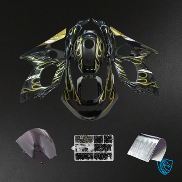 Yamaha YZF 600R (1996-2007) Thundercat Glossy Black & Gold - MERGEment Motorcycle Fairings Kit