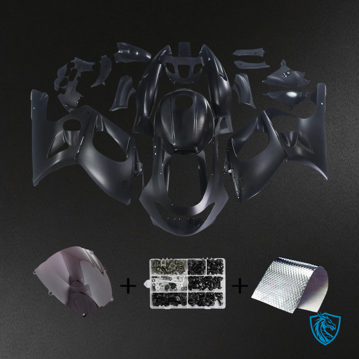 Yamaha YZF 600R (1996-2007) Thundercat Matte Black - Fairing Kit | ABS Bodywork
