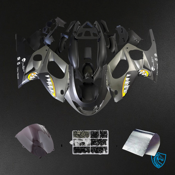 Yamaha YZF 600R (1996-2007) Thundercat Matte Gray & Black - MERGEment Motorcycle Fairings Kit