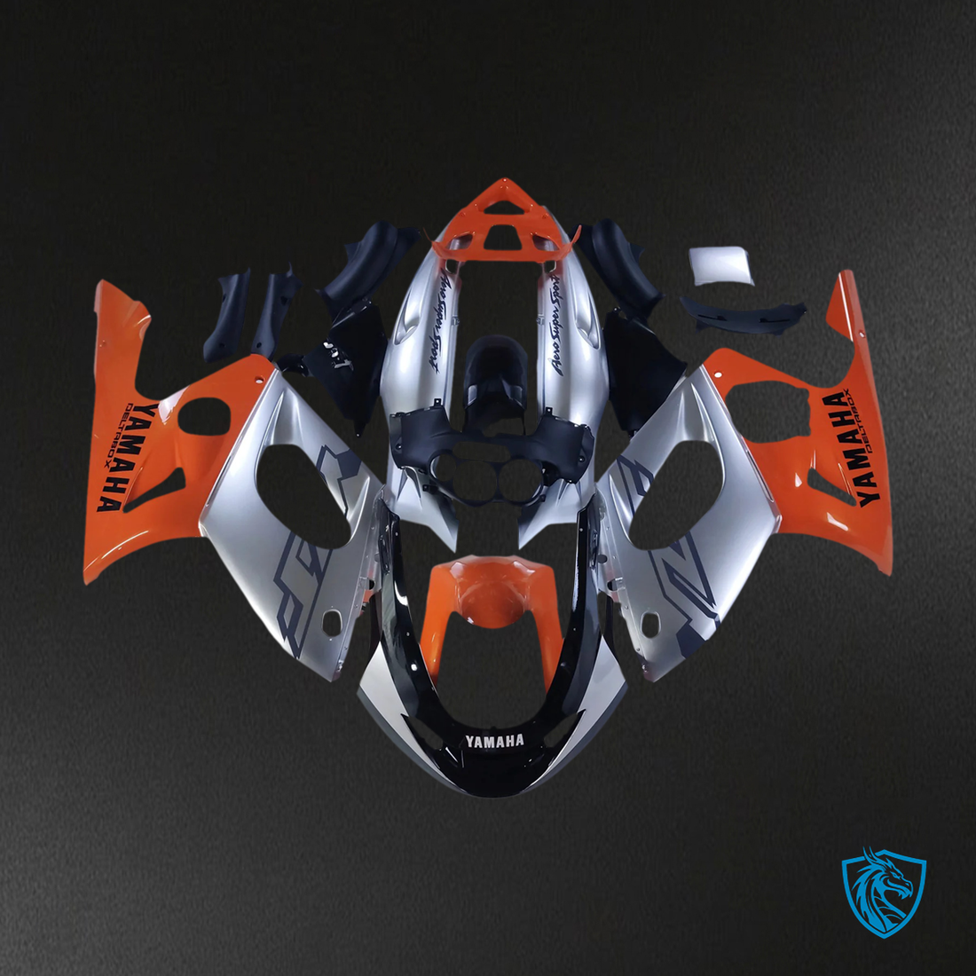 Yamaha YZF 600R (1996-2007) Thundercat Orange & Sliver Fairing Kit - Aftermarket ABS Bodywork