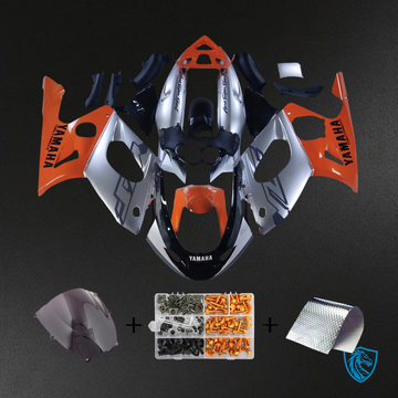 Yamaha YZF 600R (1996-2007) Thundercat Orange & Sliver Fairing Kit - Aftermarket ABS Bodywork